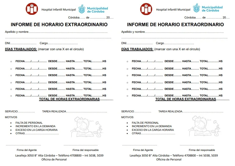 imagen de Horario extraordinario